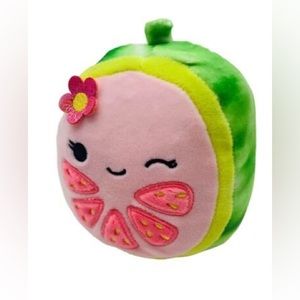 Squishmallows Kellytoys Plush 5” Lena the Guava with Flower Fruit Squad